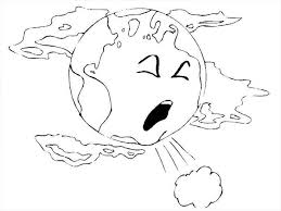 Online coloring book: Coughing earth coloring page